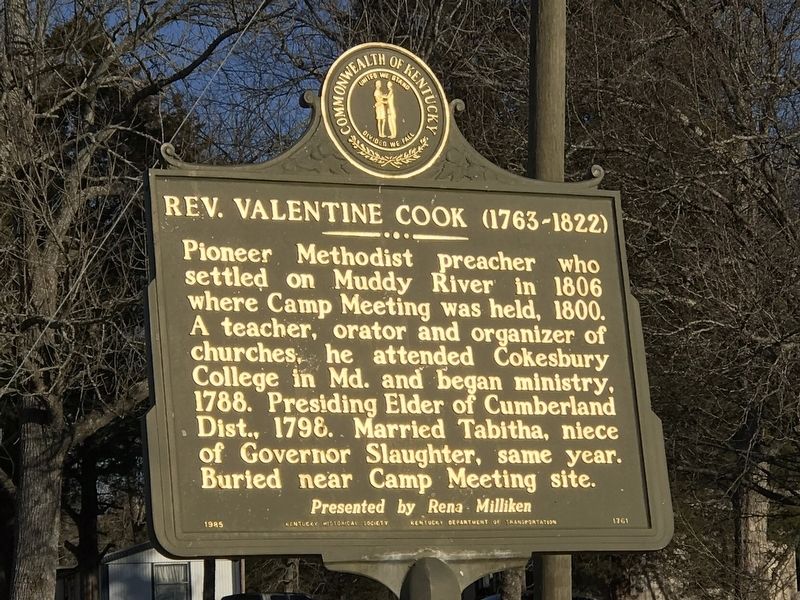 Rev. Valentine Cook (1763-1822) Marker image. Click for full size.