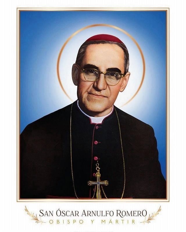 Saint Oscar Romero prayer card image. Click for full size.