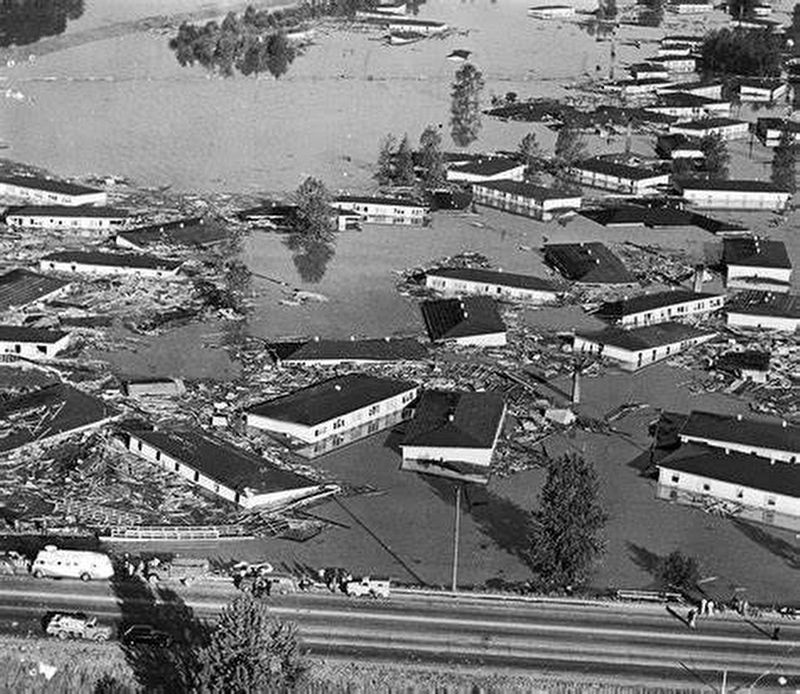 Vanport after the flood image. Click for full size.