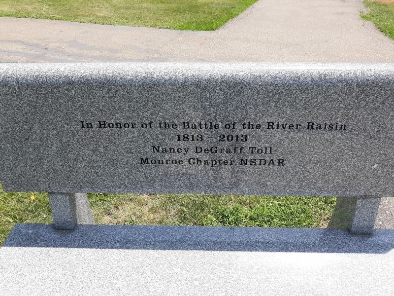 Battle of the River Raisin Memorial Bench Marker image. Click for full size.