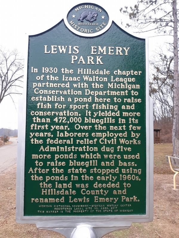 Lewis Emery Park Marker image. Click for full size.