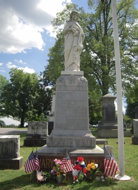Jennie Wade Grave at Evergreen Cemetery in Gettysburg image. Click for full size.