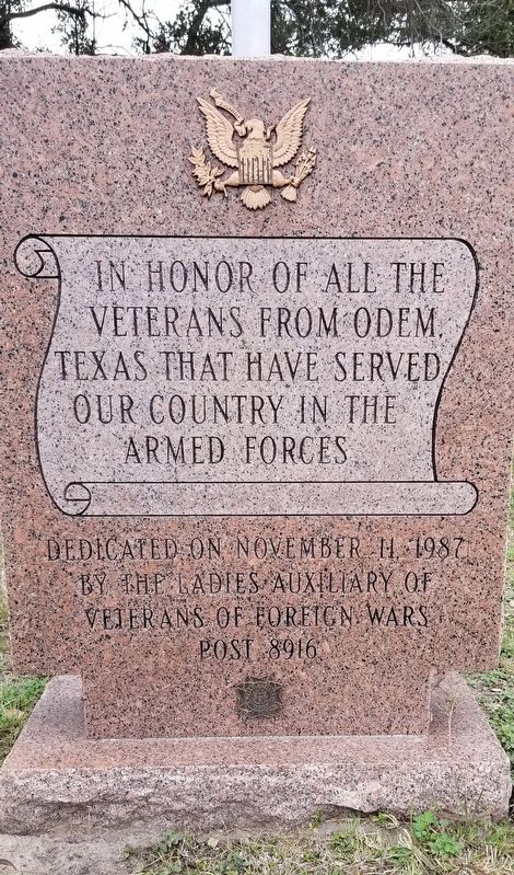 Odem Veterans Memorial image. Click for full size.