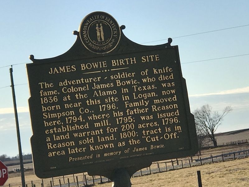 James Bowie Birth Site Marker image. Click for full size.