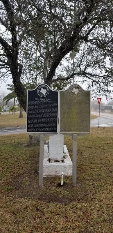 The Indian Burial Ground Marker is the marker on the left of the two markers. Click for full size. The Indian Burial Ground Marker is the marker on the left of the two markers image. Click for full size.