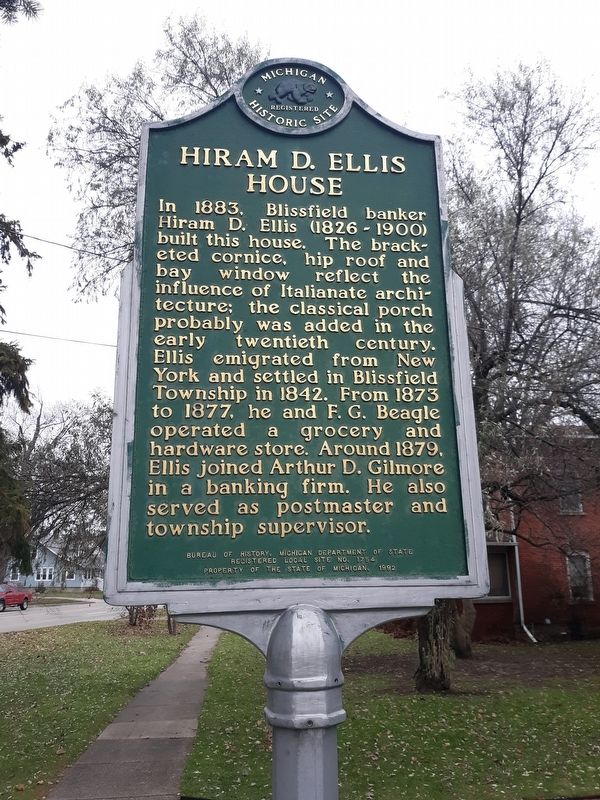 Hiram D. Ellis House Marker. Click for full size. Hiram D. Ellis House Marker image. Click for full size.