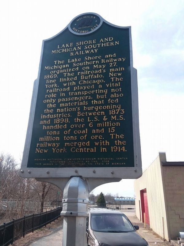 Lake Shore and Michigan Southern Railway Marker image. Click for full size.