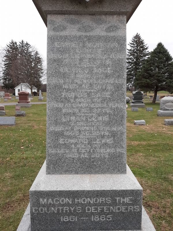Macon Civil War Memorial. Click for full size. Macon Civil War Memorial image. Click for full size.