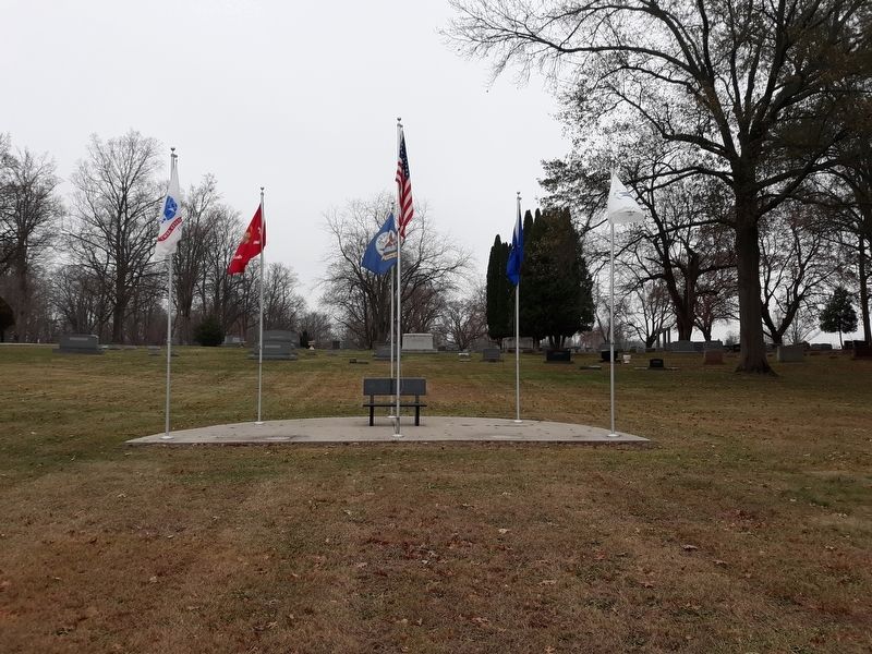 Maple Grove Cemetery Veterans Memorial Bench Marker image. Click for full size.