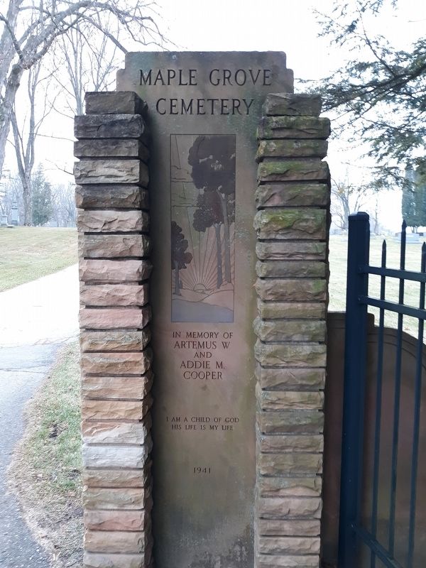 Maple Grove Cemetery Veterans Memorial Bench Marker image. Click for full size.