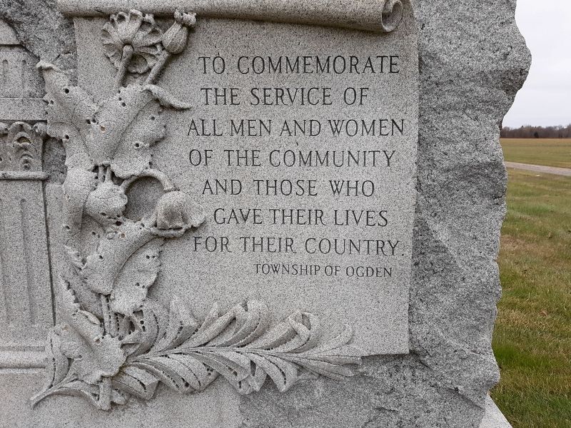 Ogden Township Veterans Memorial. Click for full size. Ogden Township Veterans Memorial image. Click for full size.