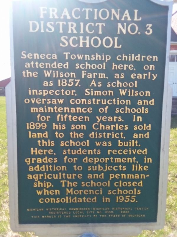 Fractional District No. 3 School Marker image. Click for full size.