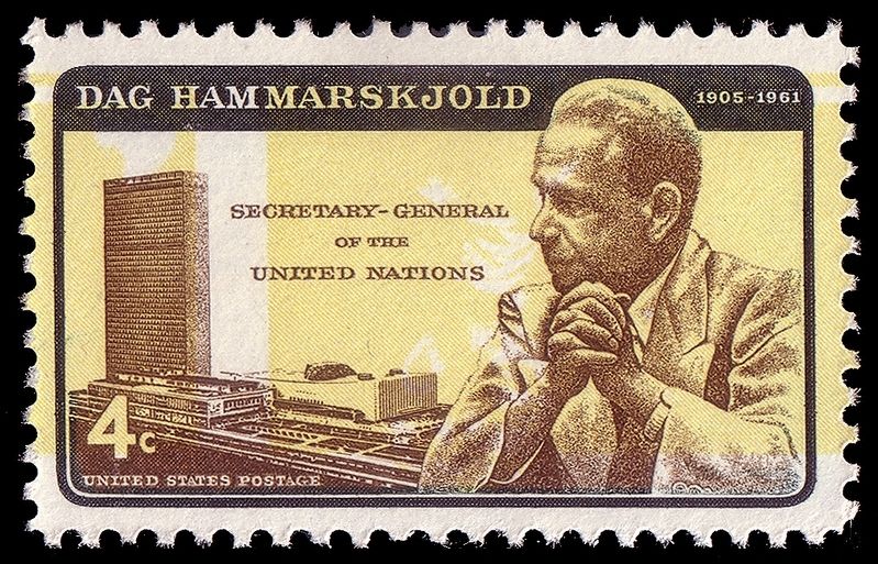 Dag Hammarskjöld Commemorative Stamp. Click for full size. Dag Hammarskjöld Commemorative Stamp image. Click for full size.