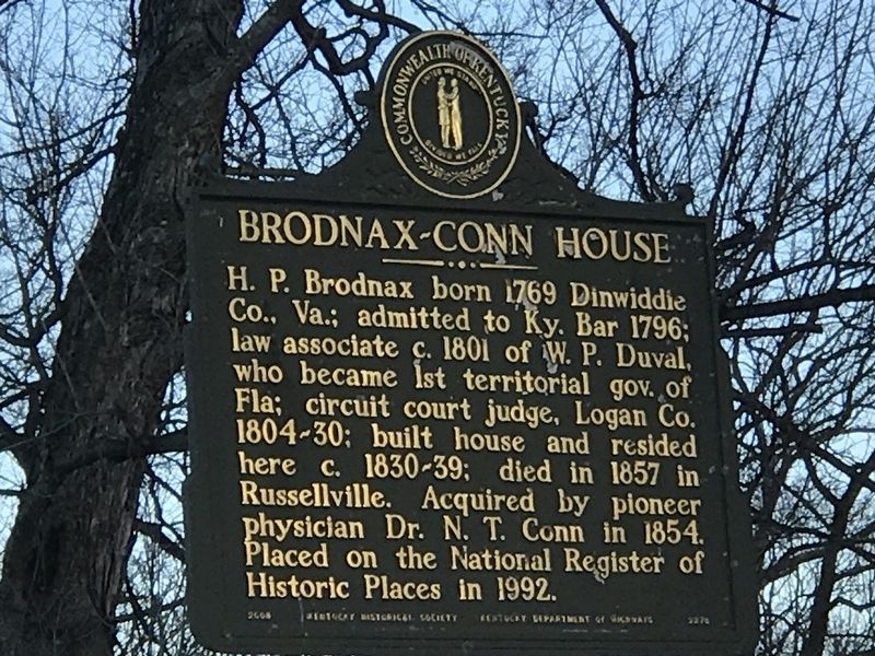 Brodnax-Conn House Marker image. Click for full size.
