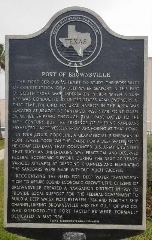 Port of Brownsville Marker image. Click for full size.