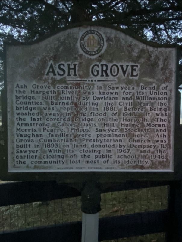 Ash Grove Marker image. Click for full size.