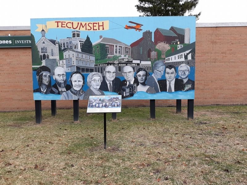 Tecumseh Historical Mural Marker image. Click for full size.