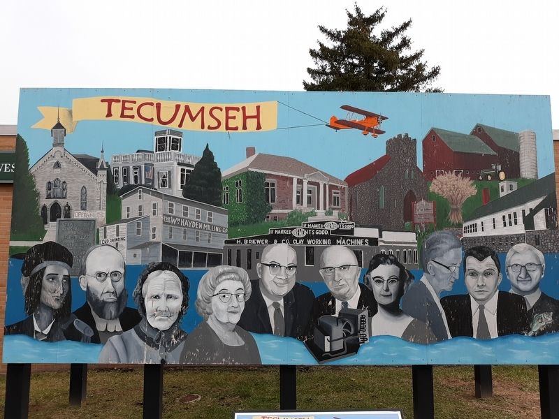 Tecumseh Historical Mural Marker image. Click for full size.