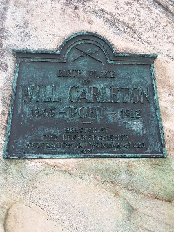Birth Place of Will Carleton Marker image. Click for full size.