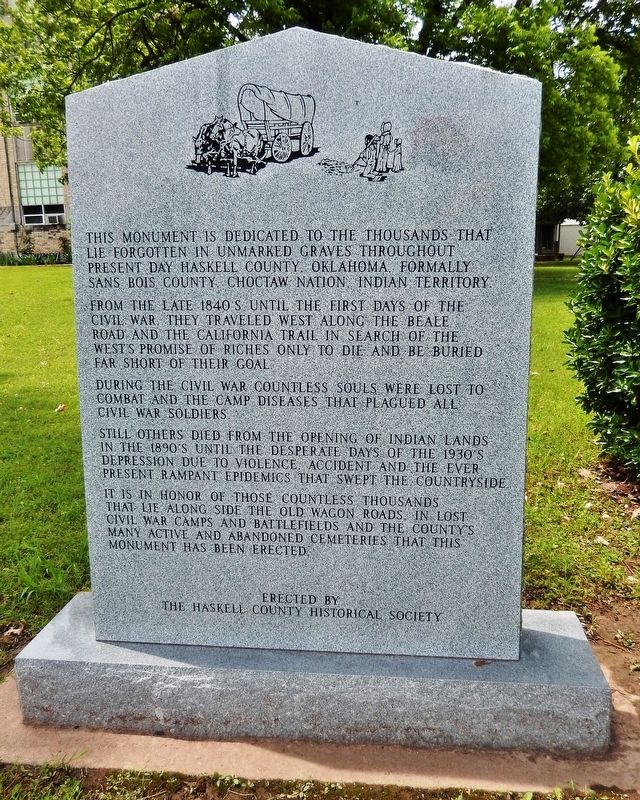 Unmarked Settlers' Graves Monument image. Click for full size.