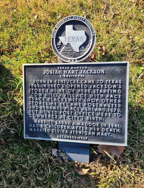Josiah Hart Jackson, Texas Ranger Marker image. Click for full size.