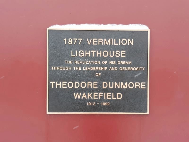 Vermilion’s Lighthouse Marker. Click for full size. Vermilion’s Lighthouse Marker image. Click for full size.