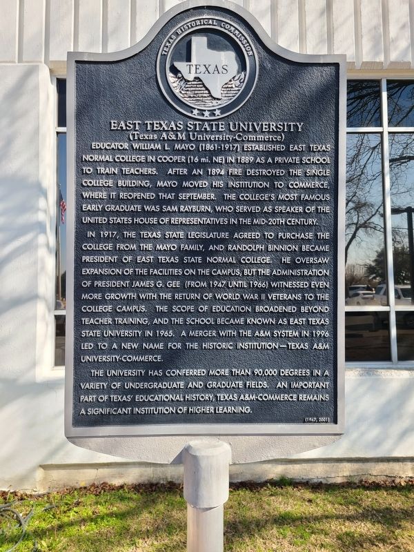 East Texas State University Marker image. Click for full size.