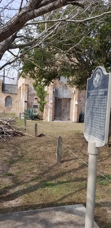 Our Lady of Visitation Catholic Church and Marker image. Click for full size.