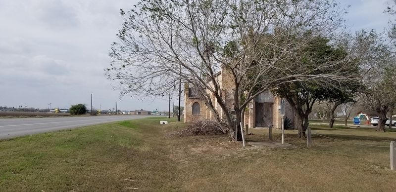 The view of the Our Lady of Visitation Catholic Church Marker from the road image. Click for full size.