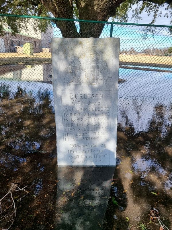 Burleson College Marker. Click for full size. Burleson College Marker image. Click for full size.