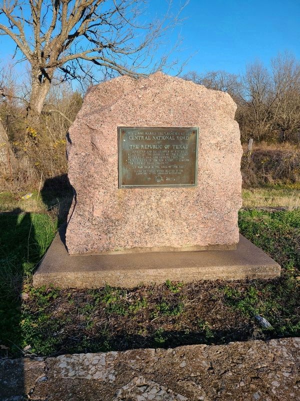 Central National Road of The Republic of Texas Marker. Click for full size. Central National Road of The Republic of Texas Marker image. Click for full size.