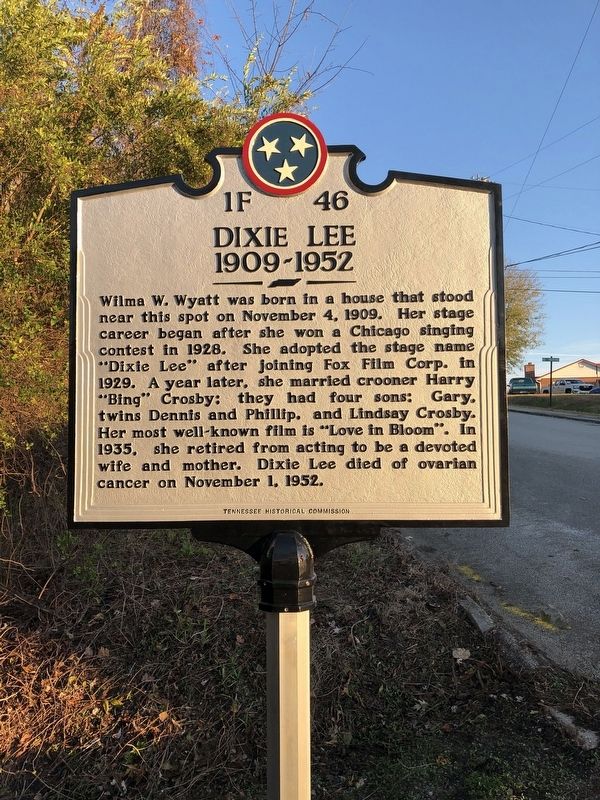 Dixie Lee, 1909-1952 Marker image. Click for full size.