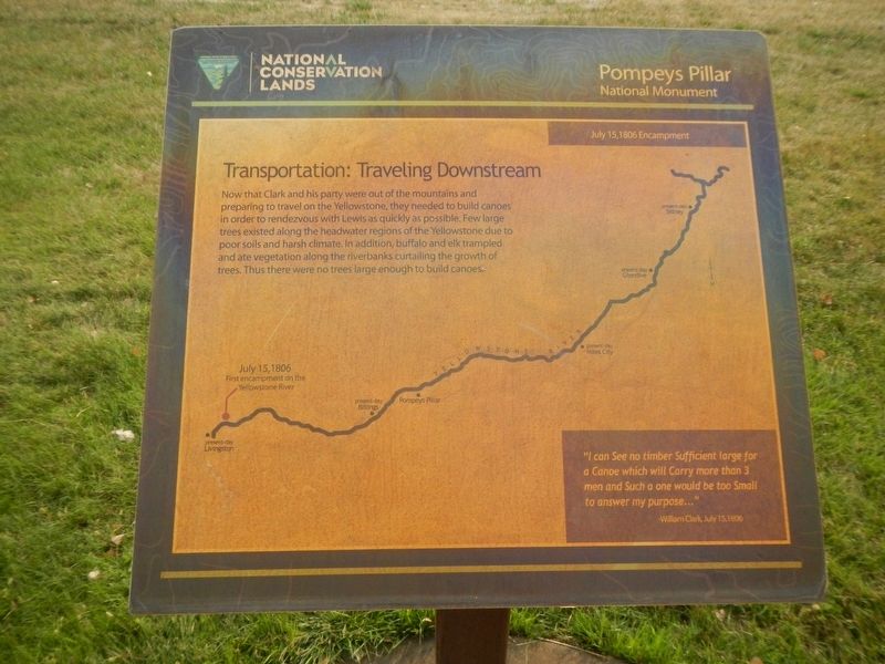 Transportation: Traveling Downstream Marker image. Click for full size.