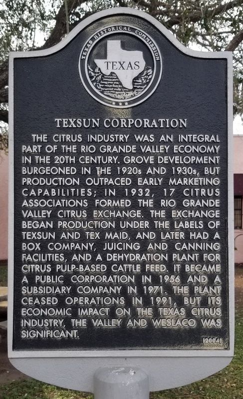 Texsun Corporation Marker image. Click for full size.