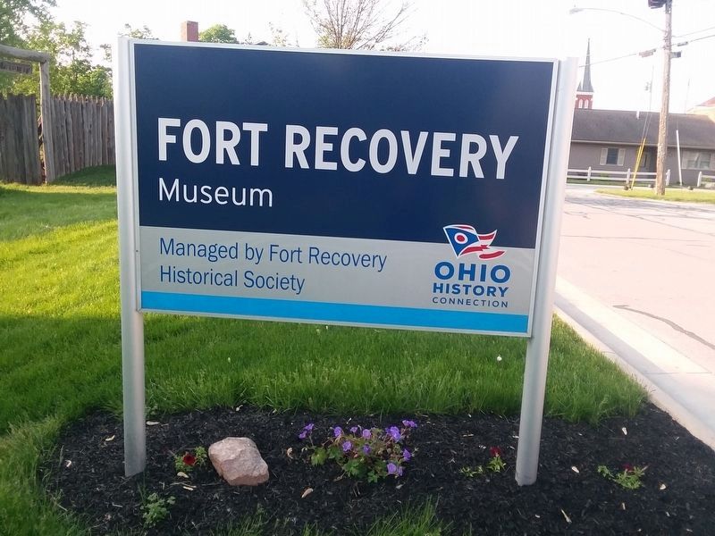 Fort Recovery Museum sign image. Click for full size.