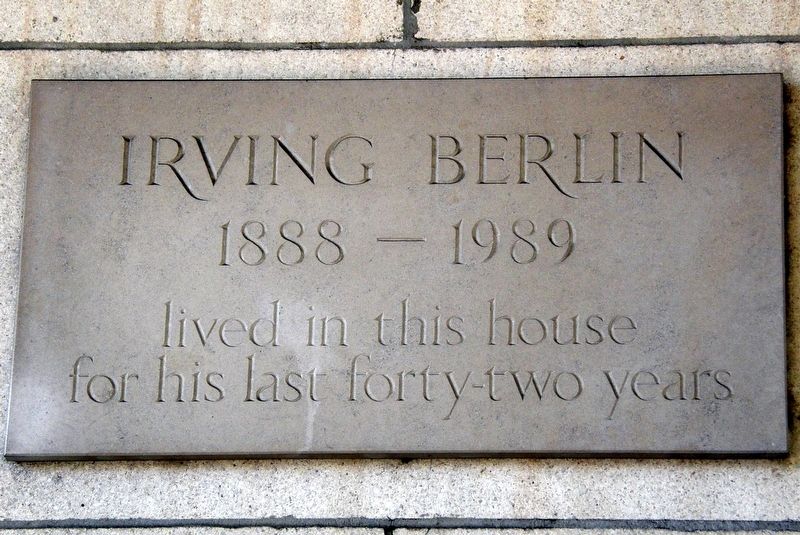 Irving Berlin plaque image. Click for full size.