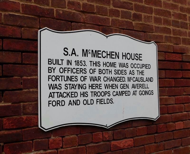 S.A. McMechen House Marker image. Click for full size.