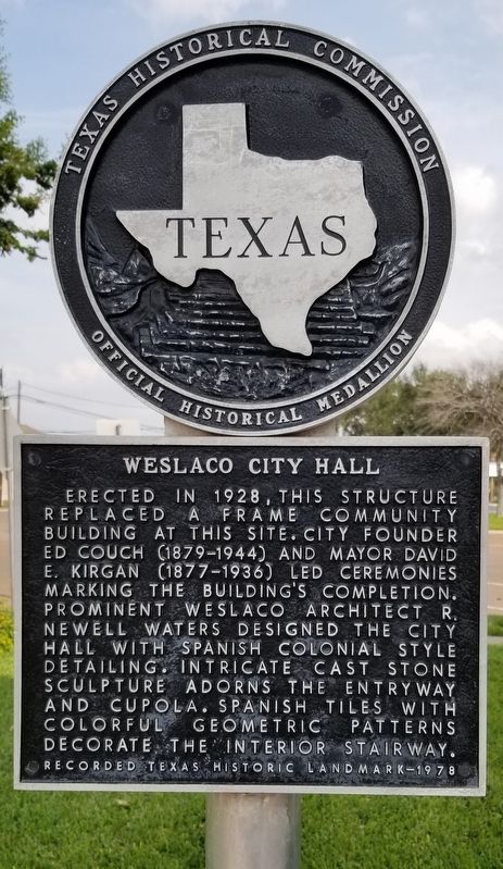Weslaco City Hall Marker image. Click for full size.