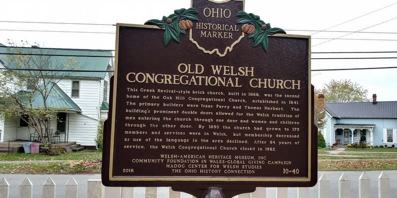 Old Welsh Congregational Church Marker image. Click for full size.