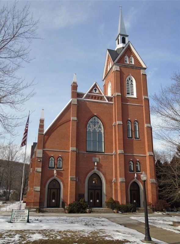 Saint John the Evangelist Catholic Church and Marker. Click for full size. Saint John the Evangelist Catholic Church and Marker image. Click for full size.