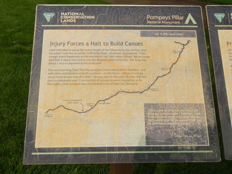 Injury Forces a Halt to Build Canoes Marker image. Click for full size.