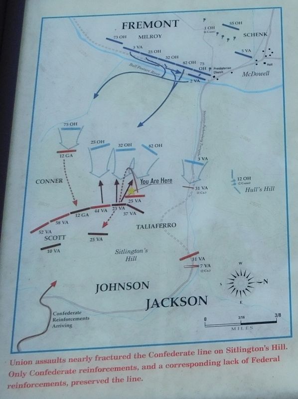 Closeup of Battle Of McDowell Map. Click for full size. Closeup of Battle Of McDowell Map image. Click for full size.