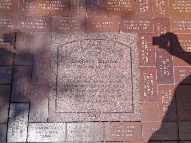 Cooper's Shutout Marker. Click for full size. Cooper's Shutout Marker image. Click for full size.