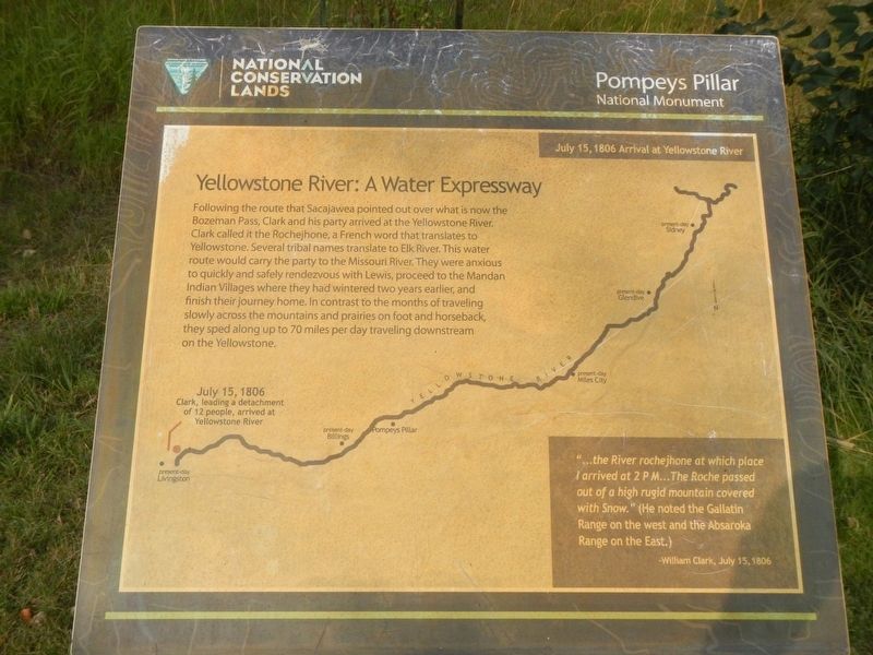 Yellowstone River: A Water Expressway Marker. Click for full size. Yellowstone River: A Water Expressway Marker image. Click for full size.
