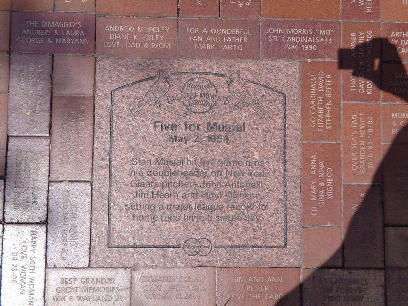 Five for Musial Marker image. Click for full size.