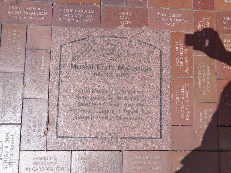 Musial Ends Marathon Marker image. Click for full size.