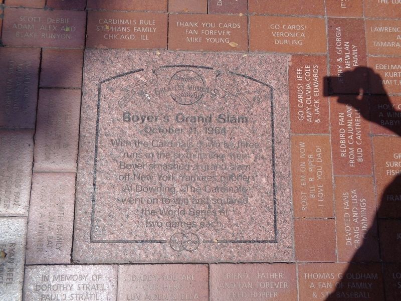 Boyer's Grand Slam Marker. Click for full size. Boyer's Grand Slam Marker image. Click for full size.