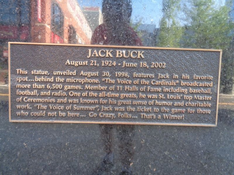 Jack Buck Marker. Click for full size. Jack Buck Marker image. Click for full size.