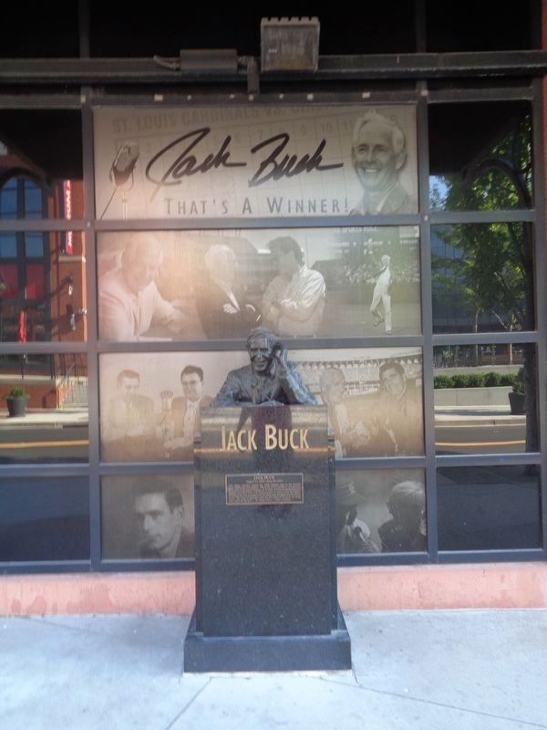 Jack Buck Marker and Statue image. Click for full size.