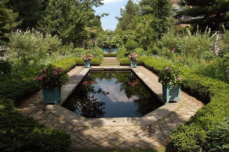 The reflecting pool at Stan Hywet Hall, Akron, Ohio, 1929. Click for full size. The reflecting pool at Stan Hywet Hall, Akron, Ohio, 1929 image. Click for full size.